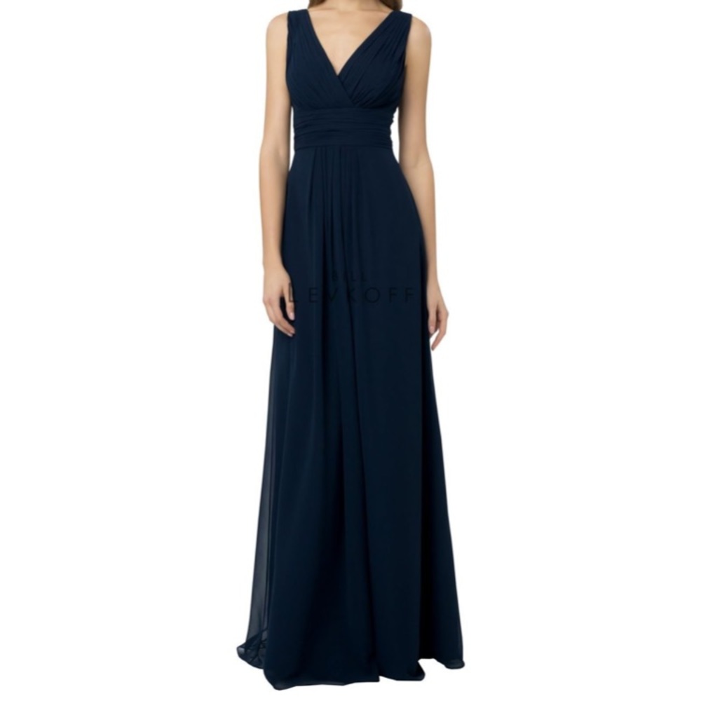 Bill Levkoff Navy Bridesmaid Dress